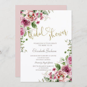 Chic  Flowers Bridal Shower  Invitation