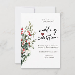 Chic Flowers Ocean Reception Invitation