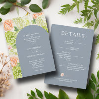 Chic Flowers on Misty Blue All-In-One-Wedding