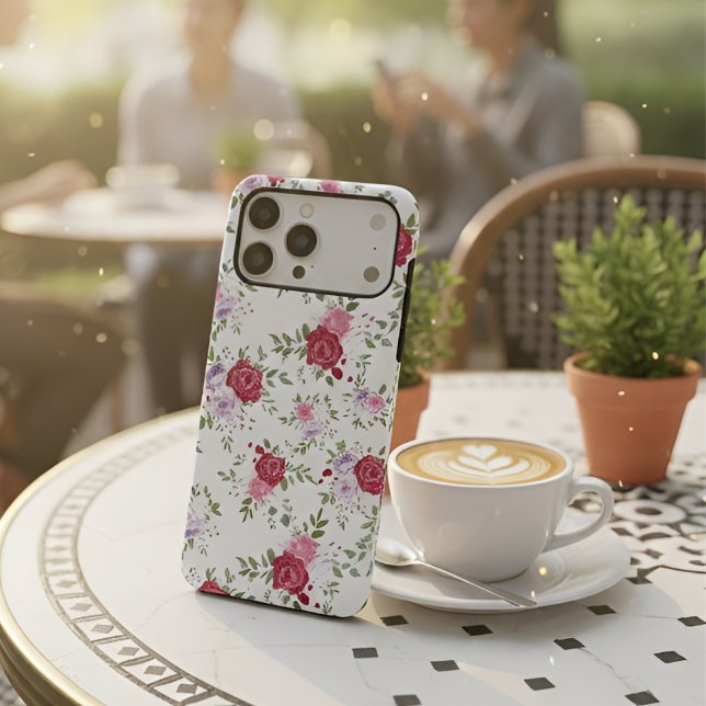 Chic Flowers Pink and red Botanical Stylish (Creator Uploaded)