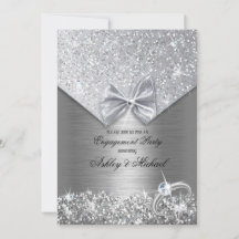chic foil silver sparkles sequins glitter ring