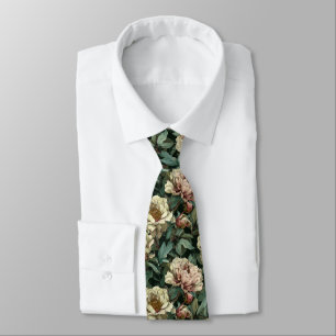 Chic For Him Peonies Floral Tie