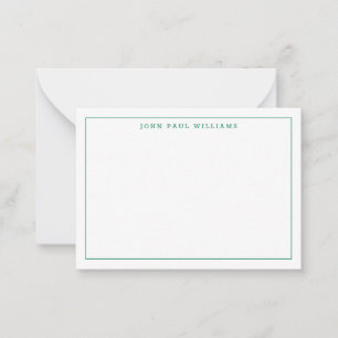 Chic Forest Green Professional Simple Thin Border Card