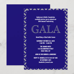 Chic Formal Corporate Gala Ball Party Fundraiser  Invitation