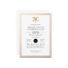 Chic & Formal Nursing Graduate | Gold Foil Invite