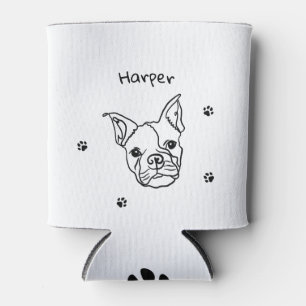 Chic French Bulldog Line Art: Edit Your Text Can Cooler