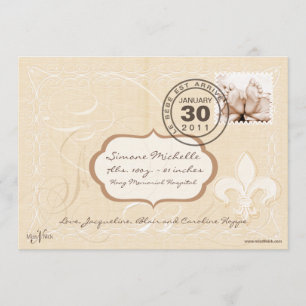 Chic French Romance Birth Announcement