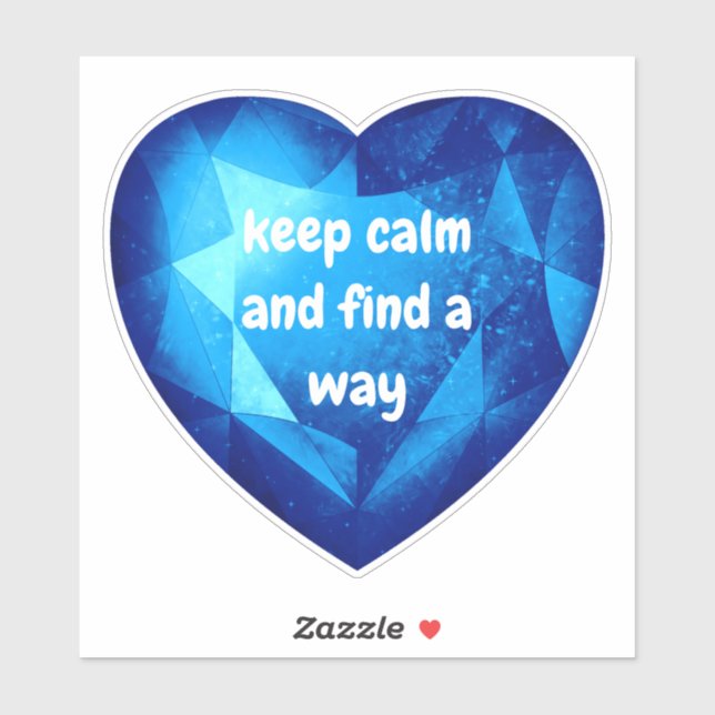 Chic fresh blue Diamond quote affirmation  (Sheet)