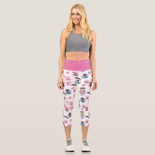 Chic Fun Tea Party Capri Leggings