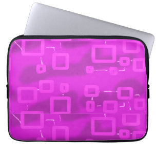 Chic Futuristic Geometric Laptop Sleeve