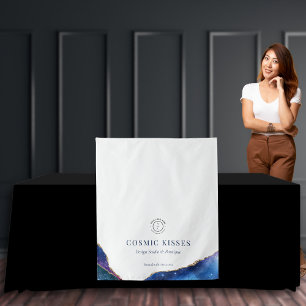 Chic Galaxy Stars Business Logo Name Event Runner Tapestry