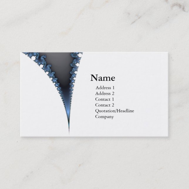 chic geek fractal business card (Front)