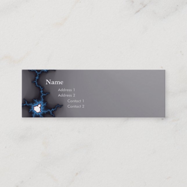 chic geek fractal dark profile card (Front)