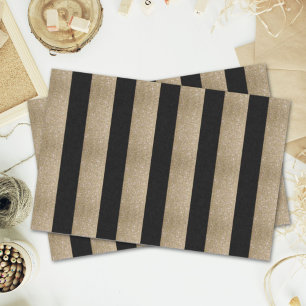 chic geometric black gold birthday party tissue paper