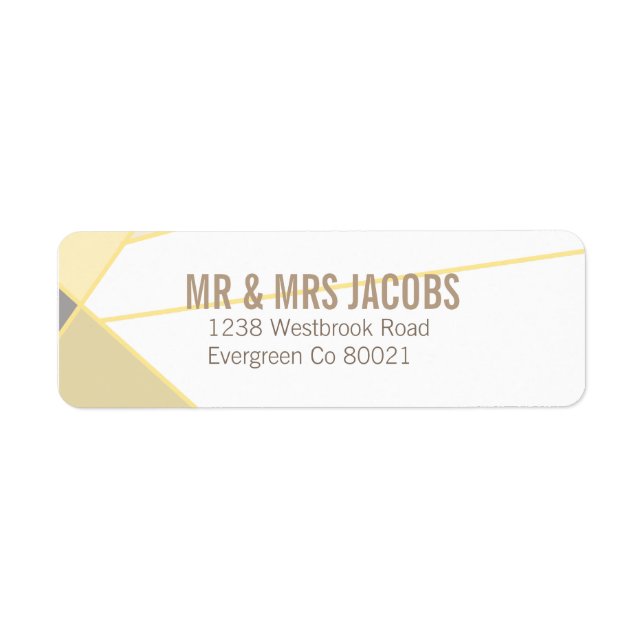 Chic Geometric Overlay | Personal Return Address Label (Front)