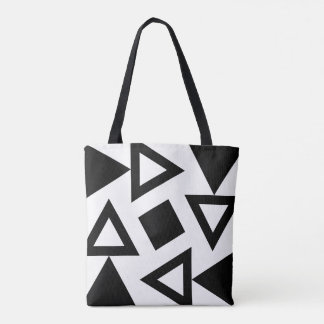 Chic Geometric Triangle Pattern Tote Bag