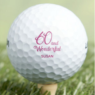 Chic Gift for Aunt – 60 and Wonderful Golf Balls