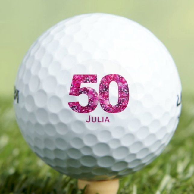 Chic Gift for Mentor – 50 Years Floral Keepsake Golf Balls (Creator Uploaded)