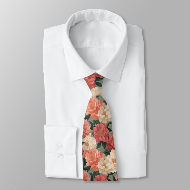 Chic Gifts For Him Peonies Tie (Tied)