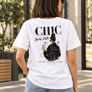 Chic Girl Boss Shirt Daily Style Coffee Lover Tee