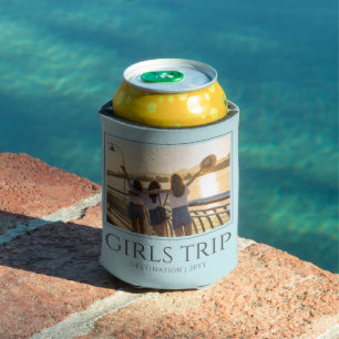 Chic Girls Trip Girls weekend Custom Photo Can Cooler