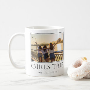 Chic Girls Trip   Girls weekend Custom Photo Coffee Mug