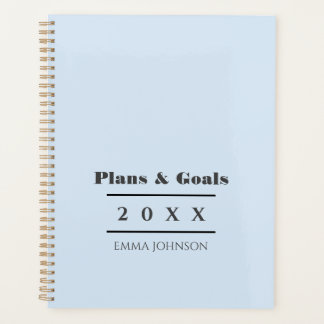 Chic Girly Baby Blue Personalised Planner