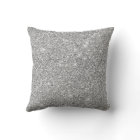 Chic girly faux Silver glitter black pink monogram