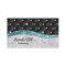 Chic girly faux Silver glitter black teal monogram