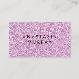 Chic, Girly & Glam Lilac Purple Glitter Sparkles Business Card