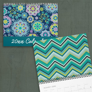 Chic Girly Patterns - Bright Funky Colourful Calendar