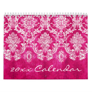 Chic Girly Patterns with damasks and chevrons plus Calendar