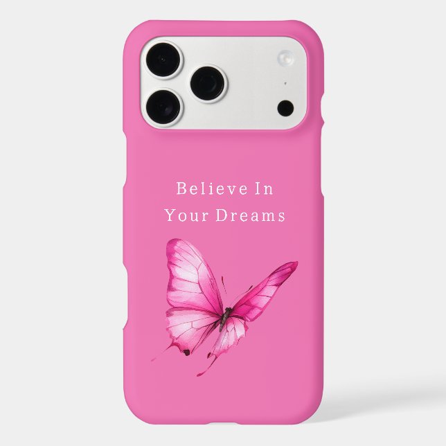 Chic Girly Pink Butterfly (Back)