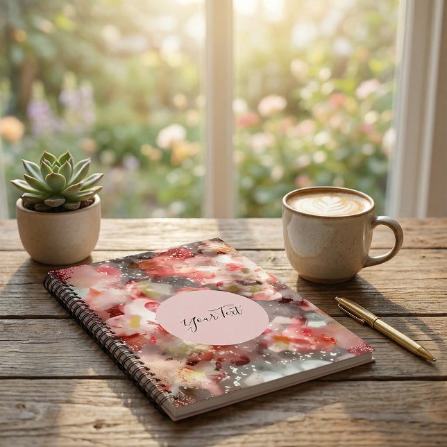 Chic, girly pink, feminine  script typography notebook (Creator Uploaded)