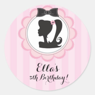 Chic Glam Birthday Party Favour Stickers