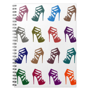 Chic Glam Colourful High Heels Shoe Custom Notebook