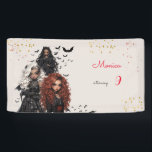 Chic glam gothic scary girls birthday party banner<br><div class="desc">scary Gothic girls birthday party item for  girls</div>