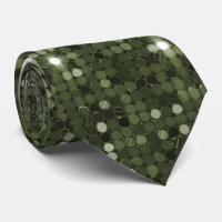 Chic Glimmering Olive Green Sequin Neck Tie