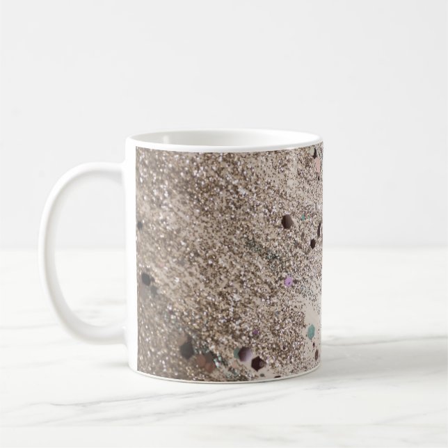 Chic Glitter Glam 1 #art #glitter Coffee Mug (Left)