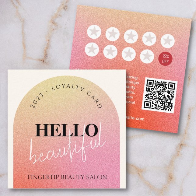 Chic Glitter Makeup Beauty Nail Salon Loyalty Card (Creator Uploaded)