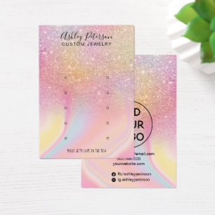 Chic glitter rainbow multi stud earring display