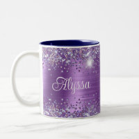 Chic Glittery Purple Amethyst Glam Name