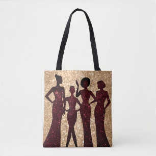 Chic glitz fashion party tote bag