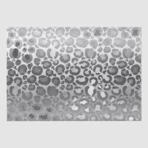 Chic Glitz Silver Glam Leopard Tissue Paper