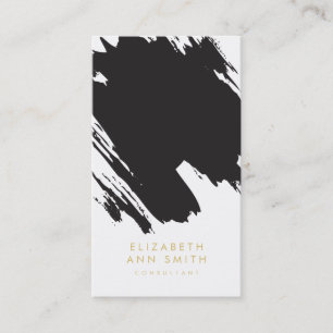 Chic Gold Abstract Brushstrokes Business Card Pack