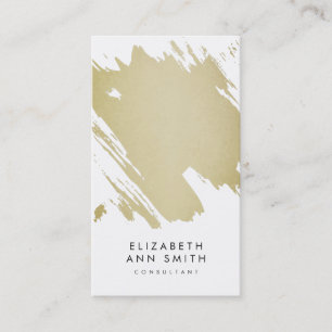 Chic Gold Abstract Brushstrokes Business Card Pack