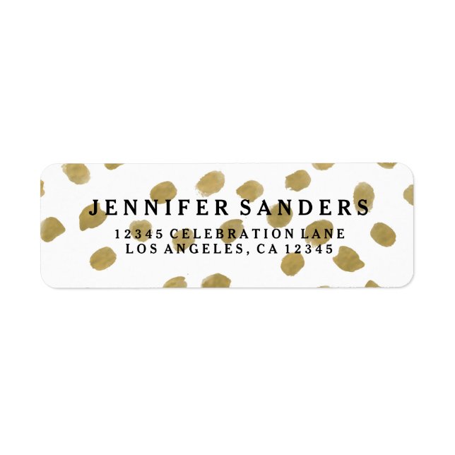 Chic Gold Address Labels (Front)