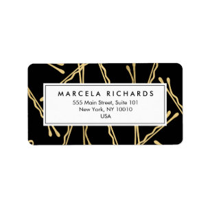 Chic Gold Bobby Pins Hair Stylist Salon Black Label