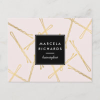 Chic Gold Bobby Pins Hair Stylist Salon Pink