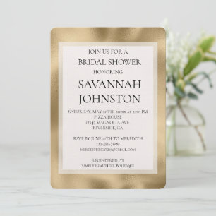 Chic Gold Bridal shower Invitation